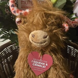 Brown Plush Toy with Heart Tag